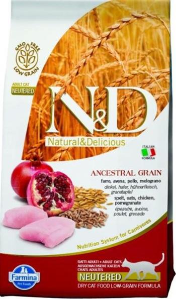 Farmina N&D cat AG adult, neutered, chicken, spelt, oats & pomegranate 1,5kg