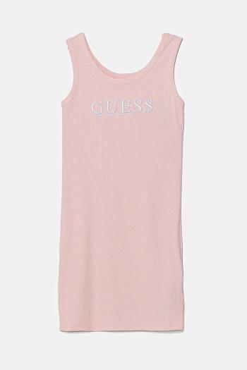 Dievčenské šaty Guess ružová farba, mini, priliehavé, J5GK39 K8RT2