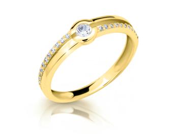 Cutie Diamonds Prsteň zo žltého zlata s diamantmi DZ6808-2543-10-X-1 54 mm