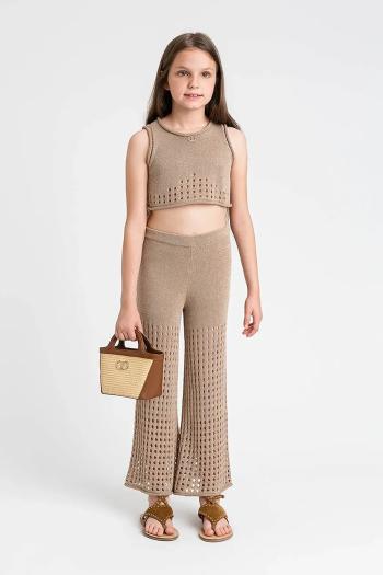 Detský top Twinset béžová farba, 251GJ3431