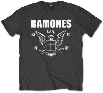 Ramones Tričko 1974 Eagle Unisex Charcoal Grey XL