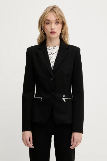 Sako Karl Lagerfeld čierna farba, jednoradové, jednofarebné, A3W14040