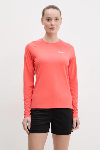 Športové tričko s dlhým rukávom Jack Wolfskin Prelight Swift oranžová farba, A63799