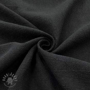 Ľan predpraný STONEWASHED black