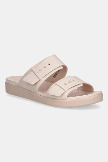 Šľapky Crocs Brooklyn Buckle Low ružová farba, na platforme, 211215