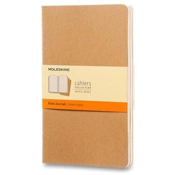 MOLESKINE Cahier L, hnedý – balenie 3 ks (QP416)