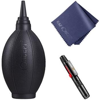 K&F Concept 3v1 Cleaning Kit (1× čistiace pero + 1× balónik + 1× mikrovláknová utierka) (SKU.1694)