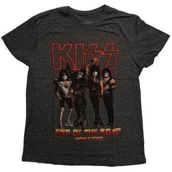 Kiss tričko End of the Road Tour Šedá/Čierna M