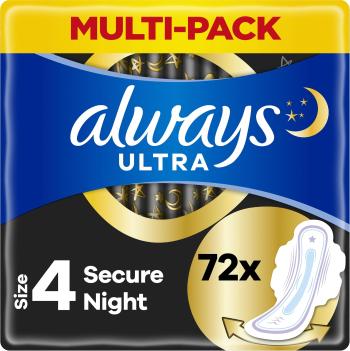 Egészségügyi betét ALWAYS Ultra Secure Night szárnyas betét 72 db