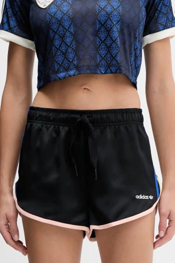 Šortky adidas Originals Sprinter Shorts čierna farba, s nášivkou, vysoký pás, JP1815