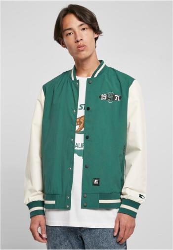 Starter Nylon College Jacket darkfreshgreen/palewhite - M