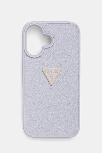 Puzdro na mobil Guess iPhone 16 fialová farba, GUHCP16SPGP4STRU