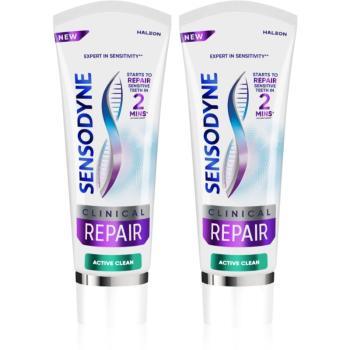 Sensodyne Clinical Repair Active Clean zubná pasta 2x75 ml