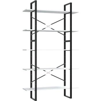 Shumee s 5 policami biela, 100 × 30 × 175 cm, drevotrieska, 3081998