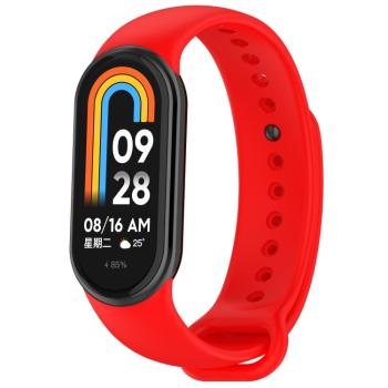 SILICONE Vymeniteľný remienok pre Xiaomi Smart Band 9 červený