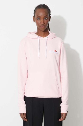 Mikina Ellesse SGS08848-011, dámska, ružová farba, s kapucňou, s nášivkou