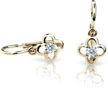 Cutie Jewellery Zlaté detské náušnice C1944-10-X-1 biela