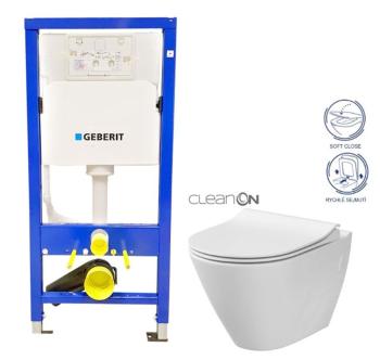 GEBERIT DuofixBasic bez tlačítka + WC CERSANIT CLEANON CITY 458.103.00.1 X CI1