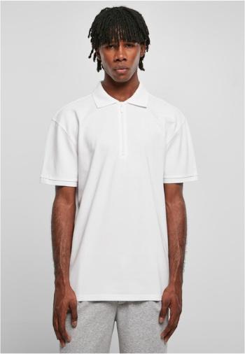 Urban Classics Oversized Zip Polo white - M