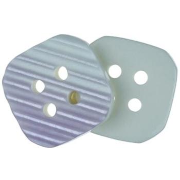 Bellatex s.r.o. G – Gombík 13,5 mm biely s fialovými prúžkami 10 ks (9184)