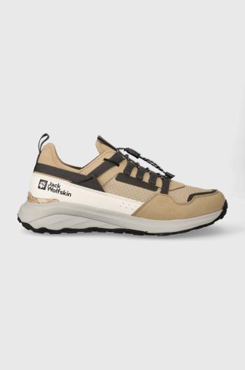 Topánky Jack Wolfskin DROMOVENTURE ATHLETIC LOW pánske, béžová farba, 4057011