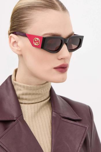 Slnečné okuliare Gucci dámske, fialová farba, GG1664S