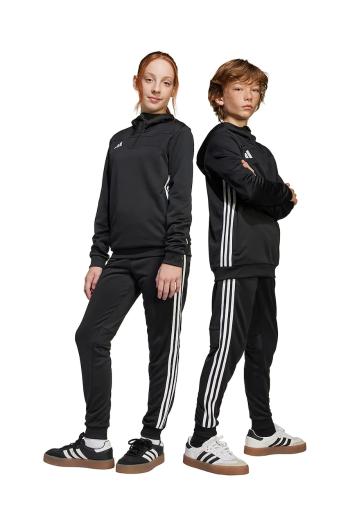 Detské tepláky adidas Performance čierna farba, s nášivkou, JD3061