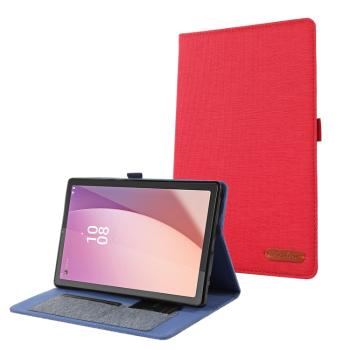 FABRIC Zaklápací obal pre Lenovo Tab M9 červený