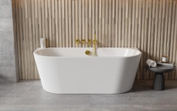 BESCO Volně stojící vana VICA NEW bílá, sifon s napouštěním přepadem Barva Bílá, Barva sifonu Chrom, Rozměr vany 160 × 80  VANVIC160NN