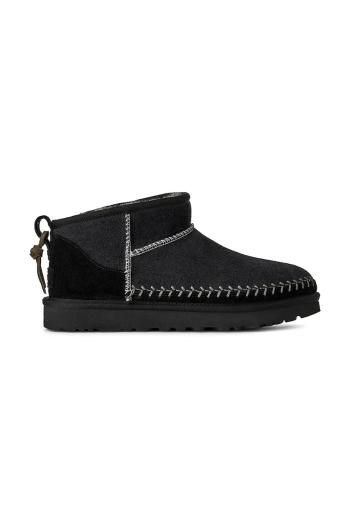 Snehule UGG Classic Ultra Mini Biarritz čierna farba, 1171538.BLK