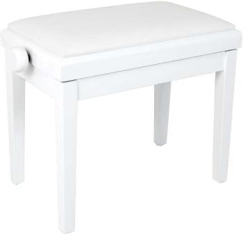 Grand HY-PJ023 Drevená klavírna stolička White Matte