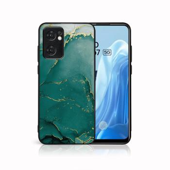 MY ART Ochranný obal Oppo Reno7 5G GREEN MARBLE (145)