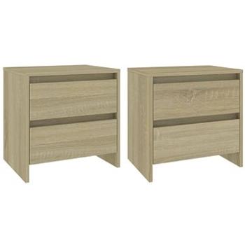 SHUMEE Nočné stolíky 2 ks dub sonoma 45 × 34,5 × 44,5 cm drevotrieska, 809852