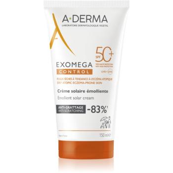 A-Derma Exomega Control Emollient Solar Cream ochranný krém na tvár a telo SPF 50+ 150 ml
