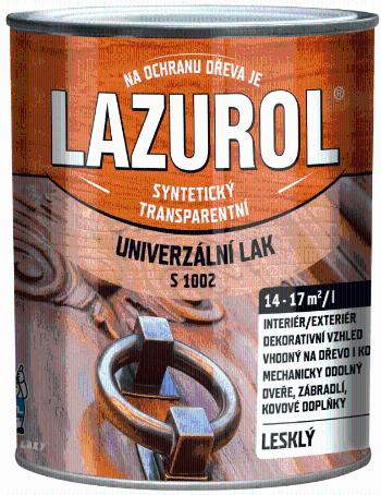 BARVY A LAKY HOSTIVAŘ Lazurol S 1002 - Syntetický lak na drevo a lak na kov 0,75 l bezfarebný - lesklý