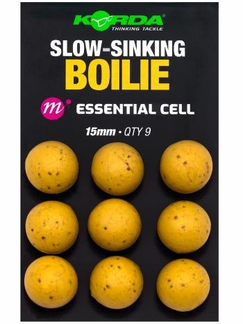 Korda plastic wafter slow-sinking boilie essential cell - 15 mm 9 ks