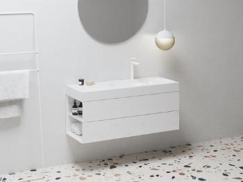 Skrinka pod umývadlo bez umývadla Ravak Lite 120x43x45 cm biela X000001879
