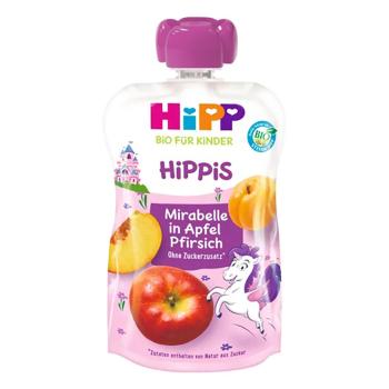 HIPP Hippies jablko broskyňa mirabelka BIO 100 g