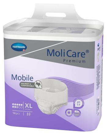 MOLICARE Premium Mobile 8 kvapiek XL fialové, plienkové nohavičky naťahovacie 14 ks