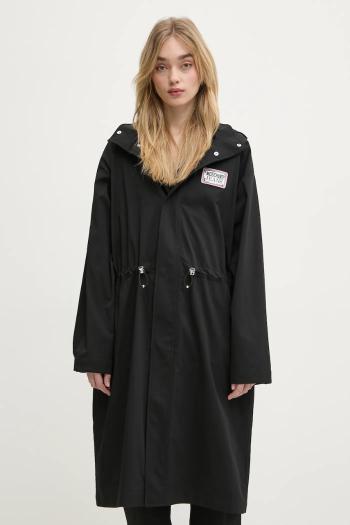Bunda parka Moschino Jeans dámska, čierna farba, prechodná, 0609 3224