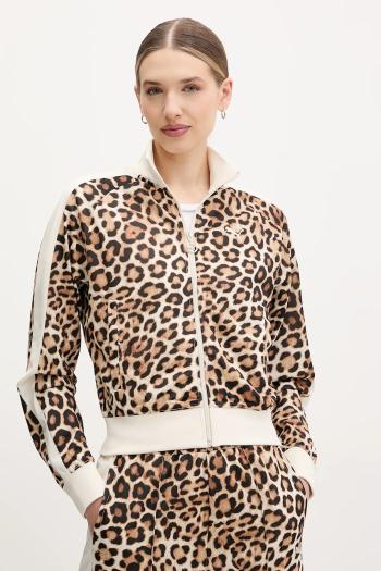 Mikina Puma dámska, hnedá farba, vzorovaná, 632342