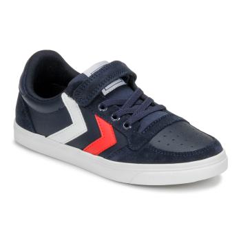 hummel  SLIMMER STADIL LEATHER LOW JR  Nízke tenisky Modrá