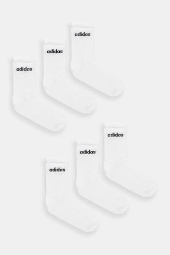 Ponožky adidas 6-pak biela farba, JL6096