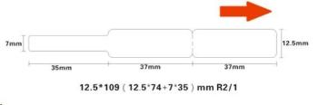 Niimbot štítky na káble RXL A2K88218301, 12,5x109mm 65ks White pre D11 a D110