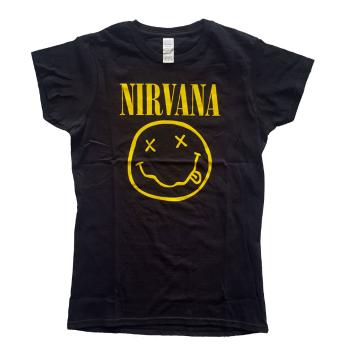 Nirvana tričko Yellow Smiley Čierna S