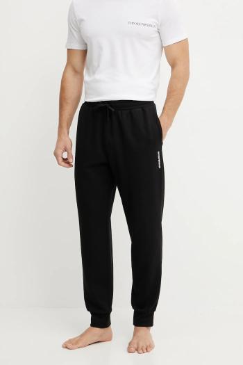 Nohavice Emporio Armani Underwear pánske, čierna farba, jednofarebné, EM000500 AF10790