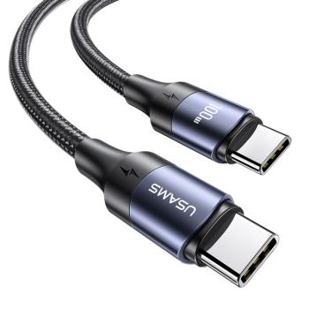 USAMS U-71 100W kábel USB Typ-C - Typ-C 120cm čierny