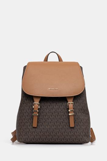 Ruksak MICHAEL Michael Kors QUINN dámsky, hnedá farba, malý, vzorovaný, 30T5GQNB2B