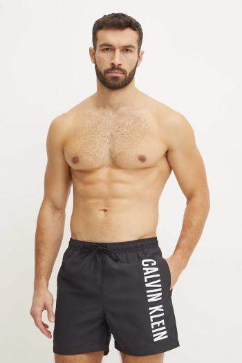 Plavkové šortky Calvin Klein čierna farba, KM0KM01092