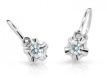 Cutie Jewellery Detské náušnice z bieleho zlata C2158-10-X-2 biela